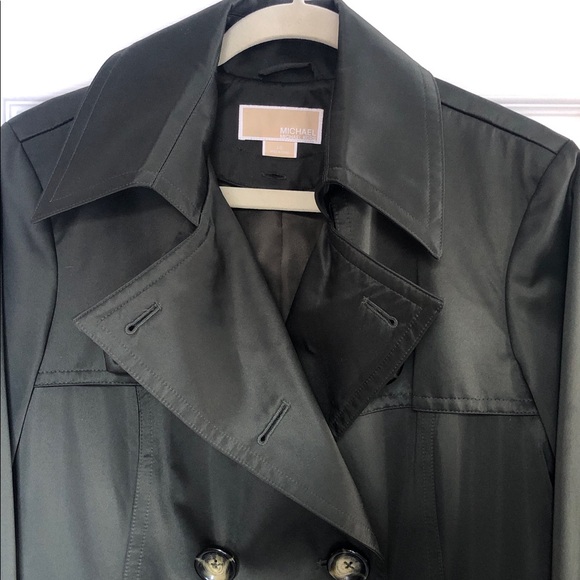 Michael Kors Black Trench Coat Size L - Picture 5 of 9